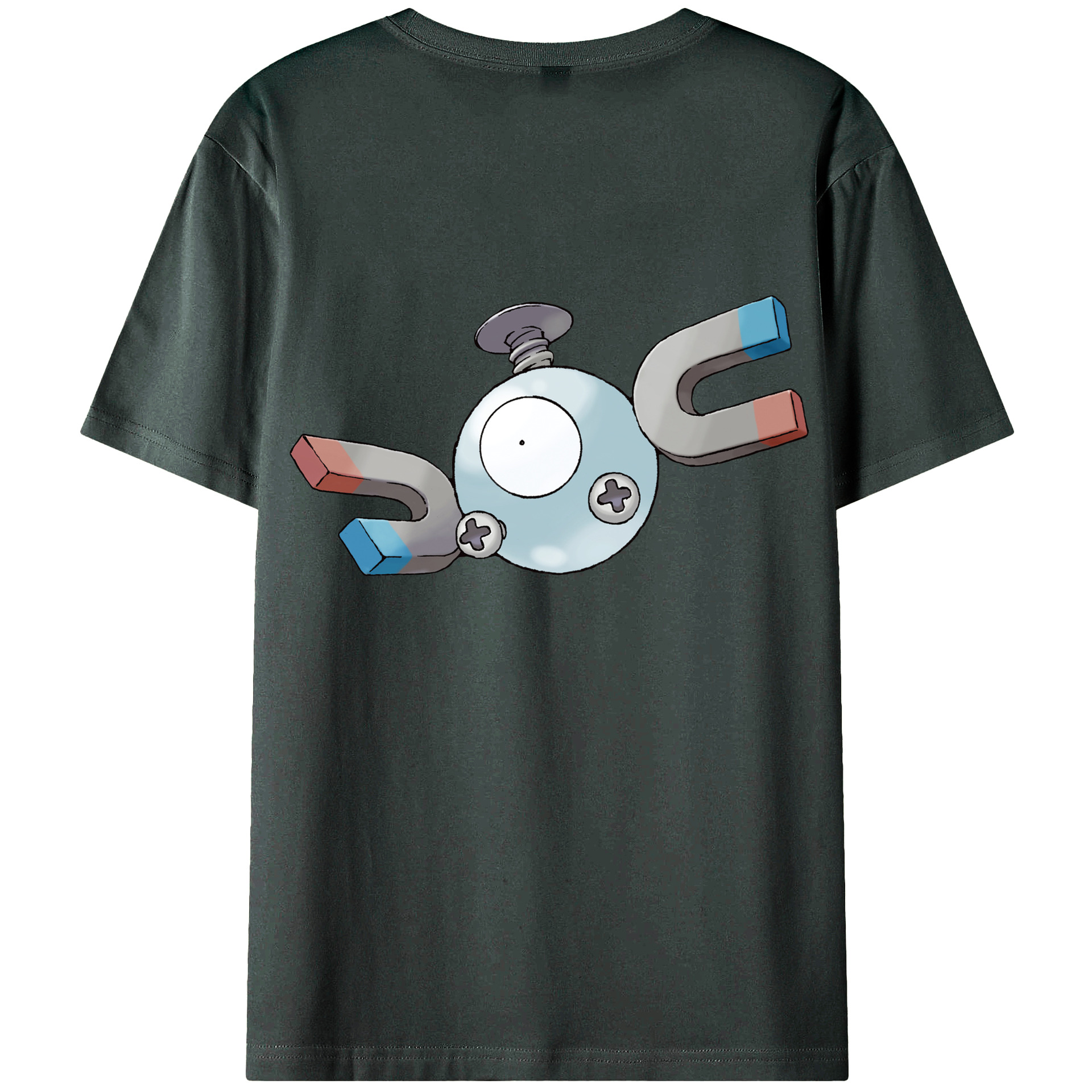 （画像用） ポケットモンスター Pokémon 綿100％ メンズ半袖Tシャツ（バックプリント） 通気性